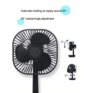 Xingsinan Mini Oscillating fans, USB Rechargeable fan, 3 speed, super quiet, portable small desk fan, small personal cooling fan for home office travel