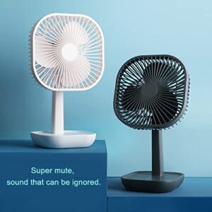 Xingsinan Mini Oscillating fans, USB Rechargeable fan, 3 speed, super quiet, portable small desk fan, small personal cooling fan for home office travel