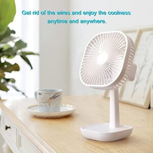 Xingsinan Mini Oscillating fans, USB Rechargeable fan, 3 speed, super quiet, portable small desk fan, small personal cooling fan for home office travel