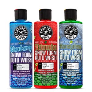 chemical guys snow foam car wash soap bundle - (3) 16 oz car wash soaps