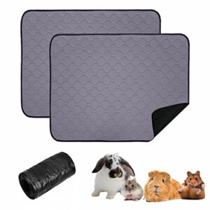bnosdm guinea pig cage liner set large washable hamster fleece bedding anti-slip reusable bunny pee pads with garbage bag super absorbent small animals mats for rabbits chinchilla hedgehog(s)