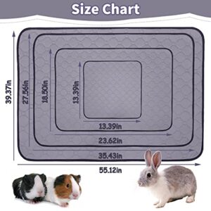 BNOSDM Guinea Pig Cage Liner Set Large Washable Hamster Fleece Bedding Anti-Slip Reusable Bunny Pee Pads with Garbage Bag Super Absorbent Small Animals Mats for Rabbits Chinchilla Hedgehog(S)