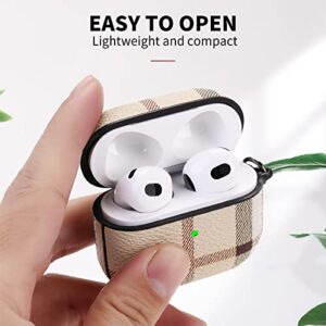 AirPods 3rd Generation Case ， Leather AirPods 3rd Case for Apple AirPods 3rd，AirPods 3 Luxury case, with Wrist Strap and Keychain, for Apple AirPods 3rd Generation 2021,(Eco-Friendly Leather)