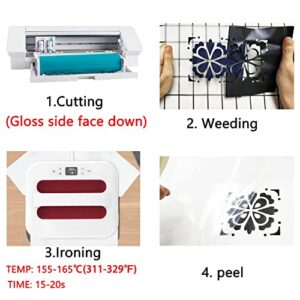 GOMONCY 3D Puff Vinyl Heat Transfer 12 inch x 10 -5 Sheets HTV Bundle Assorted Colors for Press T-Shirt Clothes Bag Pillow Hoodie DIY Textile Fabric (5Pcs Color A) (Yang-04)