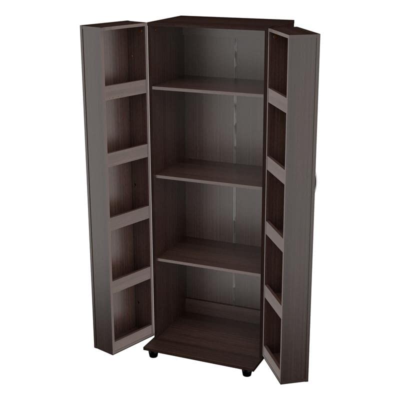 Inval 4-Shelf 2-Door Kitchen Pantry Storage Cabinet, Espresso