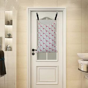 HDHYK Adjustable Space Saving Door Hanging Laundry Hamper Bag with Over Door Hooks for Dirty Laundry