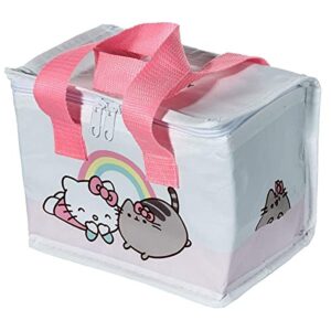 pusheen and hello kitty insulated zip lunch bag