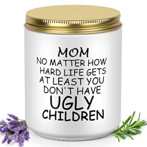 christmas gifts for mom from daughter son - funny mom gifts for birthday valentines day mothers day - stocking stuffers for mom - scented candles soy wax lavender(7oz)