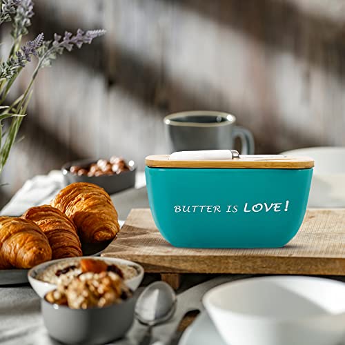 UNI-THGT Butter Dish with Lid for Countertop - Butter Container - Butter Storage Case with Knife - Fresh Butter Keeper