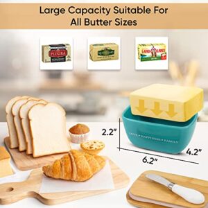 UNI-THGT Butter Dish with Lid for Countertop - Butter Container - Butter Storage Case with Knife - Fresh Butter Keeper