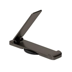 rotating phone kickstand (black) - phone holder for desk - adjustable cell phone stand for desk