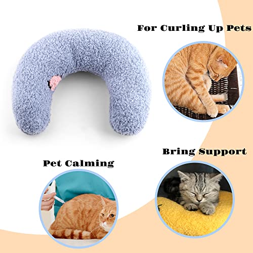 homelifthub Pillows for Indoor Cats Fluffy Cat Bed Pillow Cute Rabbit Pillows for Blanket and Carrier (3Pack(Pink&Blue&Yellow))