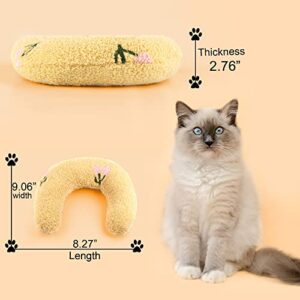 homelifthub Pillows for Indoor Cats Fluffy Cat Bed Pillow Cute Rabbit Pillows for Blanket and Carrier (3Pack(Pink&Blue&Yellow))