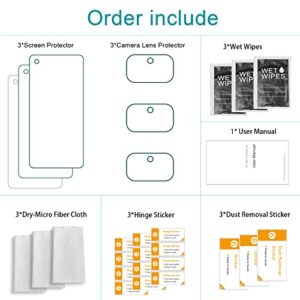 【3+3 PACK】Coolpow Designed for OnePlus Nord N10 5G Screen Protector Plus One Nord N10 Screen Protector Tempered Glass Cell Phone Film, 9H Hardness, Ultra HD, Scratch Resistant, Easy Install, Case Friendly
