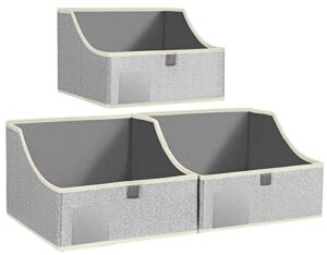 homsorout 3 packs small trapezoid storage bins, blended