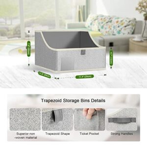 homsorout 3 packs small trapezoid storage bins, blended