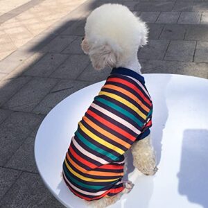 GUOHAN Dog Pajamas Spring Summer Pet Dog Jumpsuit Fashion Blue M