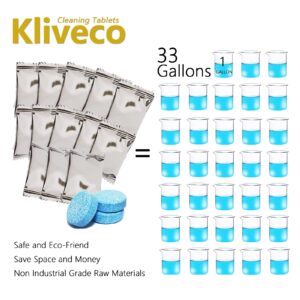 Kliveco 30PCS Car Windshield Washer Fluid Tablet,Windshield Wiper Fluid,Window and Glass Cleaner Effervescent Tablets,1 Pack Makes 33 Gallons,car,Home(Winter: Use With De-icer or Methanol)