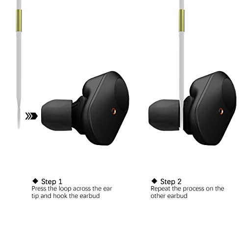 cobcobb Looper Wireless Earbuds Anti-Lost Strap Magnetic Cord for Stemless Wireless Headphone TOZO Bose JBL Beats Skullcandy Samsung(Grey 2Pack)