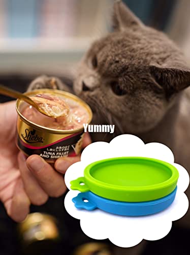 COMTIM Small Size Cat Food Can Lids, 2 Pack Silicone Cat Food Can Lids Covers for Small Cans 3 oz 2.5 oz