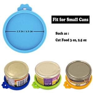 COMTIM Small Size Cat Food Can Lids, 2 Pack Silicone Cat Food Can Lids Covers for Small Cans 3 oz 2.5 oz