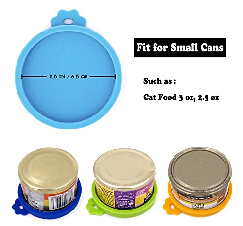 COMTIM Small Size Cat Food Can Lids, 2 Pack Silicone Cat Food Can Lids Covers for Small Cans 3 oz 2.5 oz