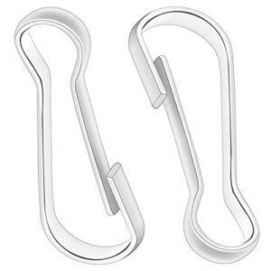 mini skater 0.63inch mini metal spring hooks, tiny stainless steel lanyards snap clip hooks, keyring accessory for purse,curtains,jewelry ring craft and id card key chain clip parts(silver, 200pcs)