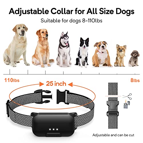 Dog Training Collar with Remote 2000Ft, BUUOC Electric Dog Shock Collar with 3 Safe Training Modes, Beep, Vibration and Shock (White) (White)