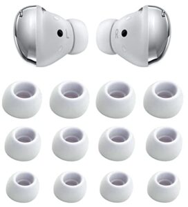 silicone ear tips replacement for galaxy buds pro , jnsa replacement earbuds tips compatible with galaxy buds pro earbuds 6 pairs sml silver (gbp8pw)