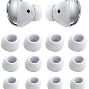 Silicone Ear Tips Replacement for Galaxy Buds Pro , JNSA Replacement Earbuds Tips Compatible with Galaxy Buds Pro Earbuds 6 Pairs SML Silver (GBP8PW)