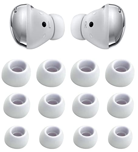 Silicone Ear Tips Replacement for Galaxy Buds Pro , JNSA Replacement Earbuds Tips Compatible with Galaxy Buds Pro Earbuds 6 Pairs SML Silver (GBP8PW)