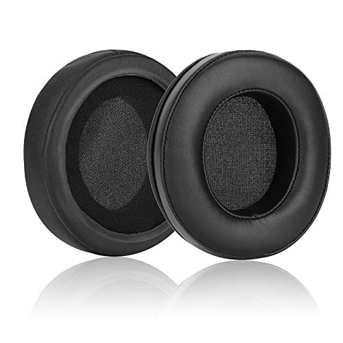 JARMOR Replacement Memory Foam & Protein Leather Ear Cushion Pads Cover for Razer Kraken X, Kraken X Ultralight, Kraken X Lite Over-Ear Headphones ONLY - Oval ( Black )