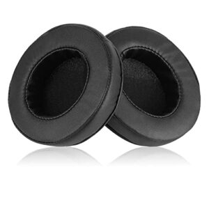 JARMOR Replacement Memory Foam & Protein Leather Ear Cushion Pads Cover for Razer Kraken X, Kraken X Ultralight, Kraken X Lite Over-Ear Headphones ONLY - Oval ( Black )