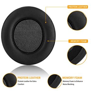 JARMOR Replacement Memory Foam & Protein Leather Ear Cushion Pads Cover for Razer Kraken X, Kraken X Ultralight, Kraken X Lite Over-Ear Headphones ONLY - Oval ( Black )