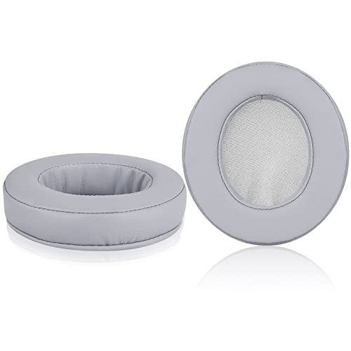 JARMOR Replacement Memory Foam & Protein Leather Ear Cushion Pads Cover for Razer Kraken X, Kraken X Ultralight, Kraken X Lite Over-Ear Headphones ONLY - Oval ( Grey )