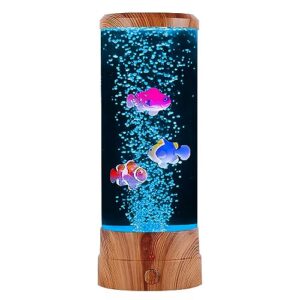 sencu bubble fish night light, aquarium decorative lamp with color changing light effects, room desktop decor fantasy tank mood lamp with remote control, birthday christmas gifts for kids adults
