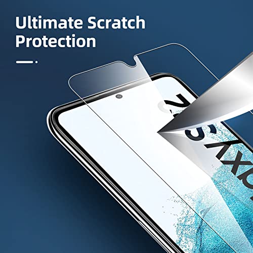 NEW'C [3 Pack] Designed for Samsung Galaxy S22 Screen Protector Tempered Glass, Case Friendly Ultra Resistant