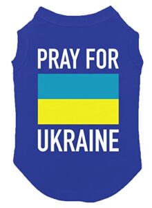 pray for ukraine - ukrainian pride dog shirt (royal blue, large)