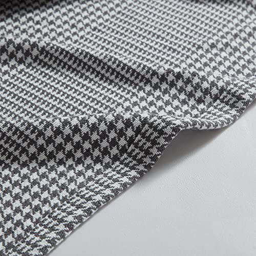 Kenneth Cole New York - Queen Blanket, Lightweight Cotton Home Bedding, Cozy Blanket for All Seasons (Houndstooth Grey/White, Queen)