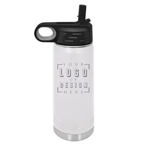 sofia's findings personalized 20 oz | 30 oz | 40 oz water bottle with straw | custom stainless steel sports water bottle - double wall & vacuum insulated