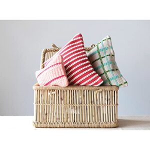 Creative Co-Op 18" Square Woven Cotton and Wool Pillow