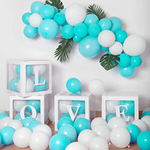 Teal Balloons, 77 Pack Turquoise Balloons Different Sizes 12 Inch 10 Inch 5 Inch Latex Teal Ballons Garland kit for Birthday Wedding Anniversary Baby Shower Decorations