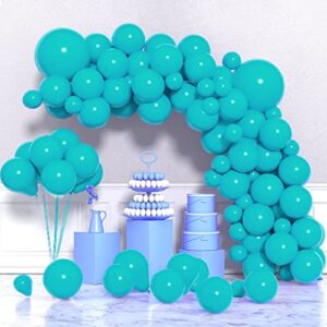 teal balloons, 77 pack turquoise balloons different sizes 12 inch 10 inch 5 inch latex teal ballons garland kit for birthday wedding anniversary baby shower decorations