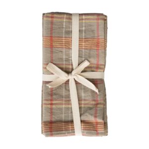creative co-op woven cotton plaid napkins, set of 4, multicolor