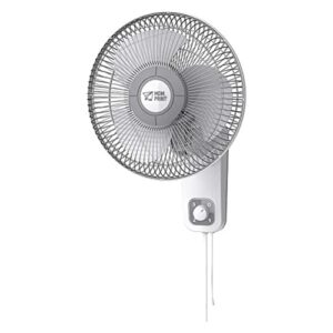mdmprint 12" wall mount fan, oscillating, 3 speeds, 120vac, white
