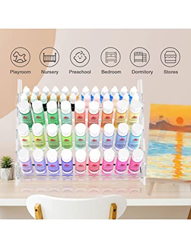 Paint Organizer for 51 Bottles Acrylic Paint, Craft Paint Storage Stand Pigment Organizer Holder Ink Bottle Stands, 2 oz Paint Rack Display Storage Oranizer