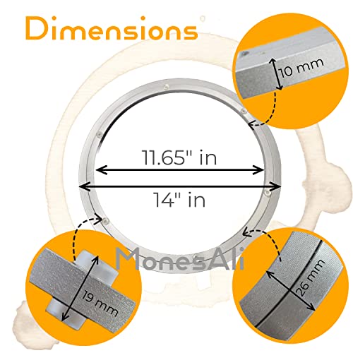 Monesali 14 Inch Lazy Susan Bearing Turntable, Swivel Lazy Susan Lazy Susan Revolution, Lazy Susan Swivel, Lazy Susan Track, Metal Lazy Susan Turntable, Lazy Susan Mechanism, Turntable Base, Hardware