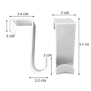 1st Choice Over The Door Hooks 4 Pack, Z-Shaped Door Hanger Hook Reversible Sturdy Over Door Hooks Fits The 1 3/8” and 1 3/4” Door Widths, Plastic Door Hook Hanger for Hanging Clothes, Towels,White