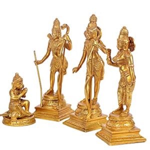 AONA Brass Shri Ram Darbar Statue Idol Ram Darbar Rama Height 8 inch