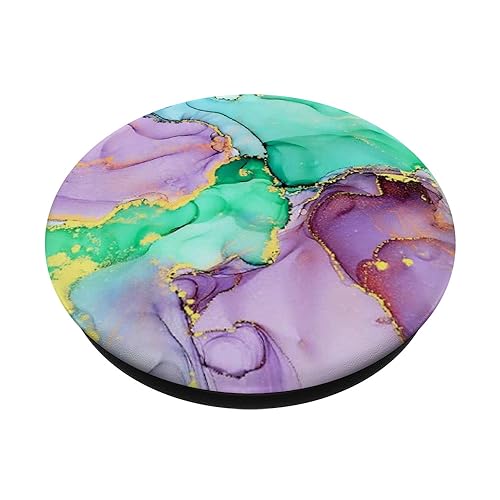 Purple Green Illustration Pattern Phone Popper PopSockets Standard PopGrip